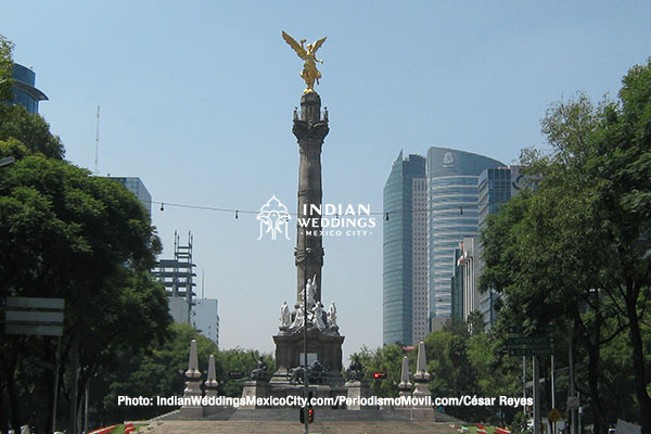 Indian Weddings in Mexico City: Ángel de la Independencia