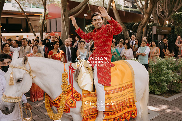 Indian Weddings in Mexico City Baraat Presidente Intercontinental Hotel